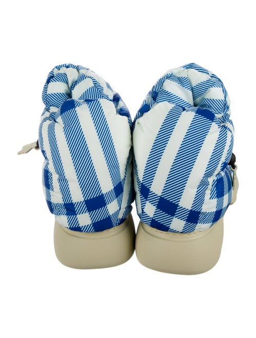 Burberry Nylon Plaid Print Boots