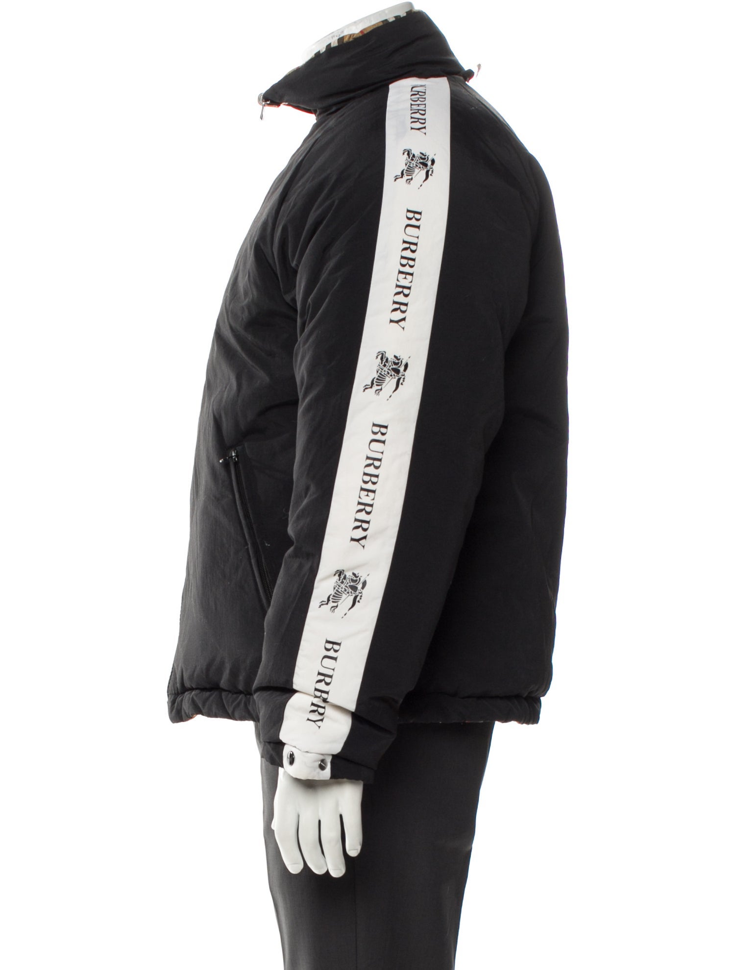 Burberry House Check Pattern Puffer Coat