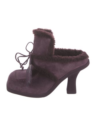 Burberry Suede Mules