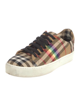 Burberry Rainbow Check Canvas Sneakers