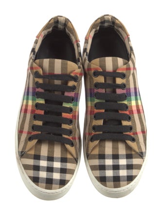 Burberry Rainbow Check Canvas Sneakers