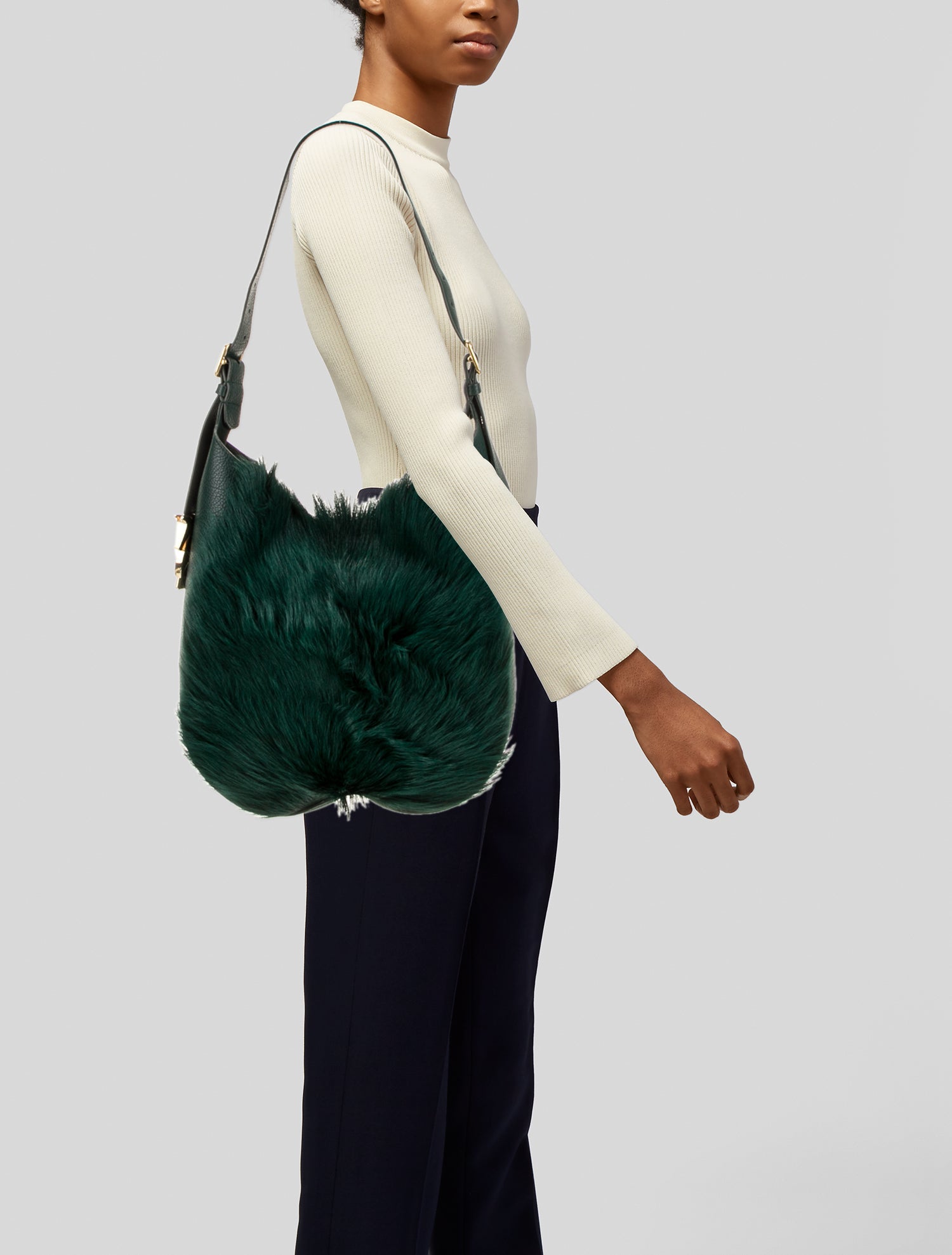 Burberry Leather Bucket Bag