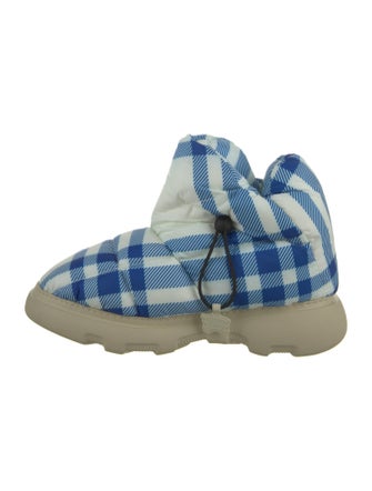 Burberry Rubber Plaid Print Rain Boots