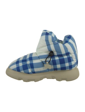 Burberry Rubber Plaid Print Rain Boots