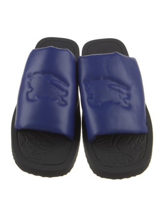Burberry Leather Colorblock Pattern Slides