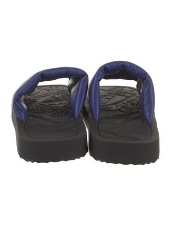Burberry Leather Colorblock Pattern Slides