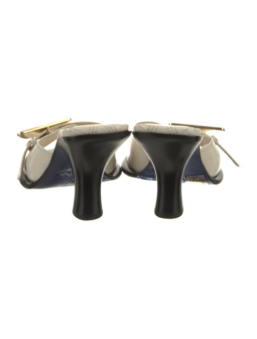 Burberry Leather Animal Print Slides