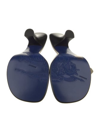 Burberry Leather Animal Print Slides