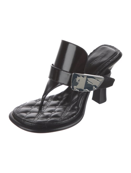Burberry Leather T-Strap Sandals