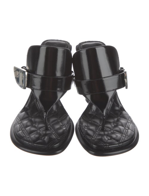 Burberry Leather T-Strap Sandals