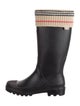 Burberry Nova Check Pattern Rubber Rain Boots