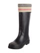 Burberry Nova Check Pattern Rubber Rain Boots