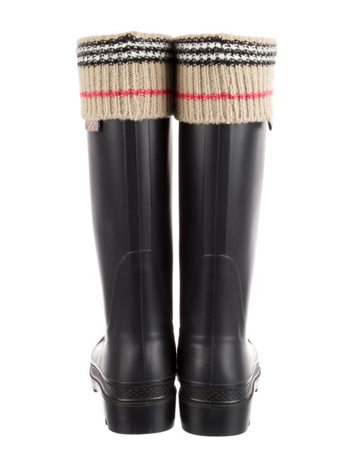 Burberry Nova Check Pattern Rubber Rain Boots