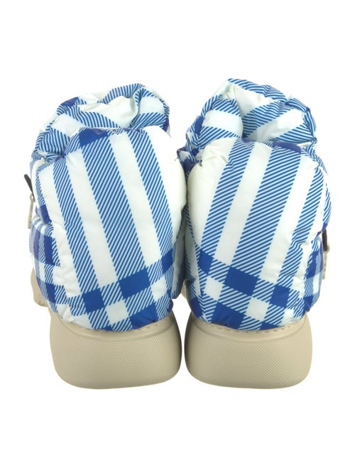 Burberry Nylon Plaid Print Hiking Boots