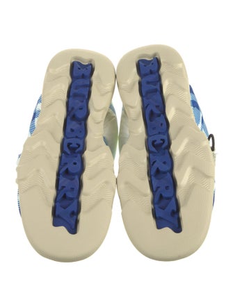 Burberry Nylon Plaid Print Hiking Boots