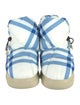 Burberry Nylon Plaid Print Hiking Boots