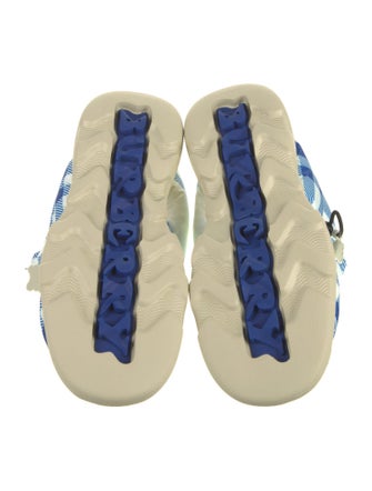 Burberry Nylon Plaid Print Hiking Boots