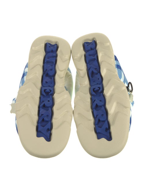 Burberry Nylon Plaid Print Hiking Boots