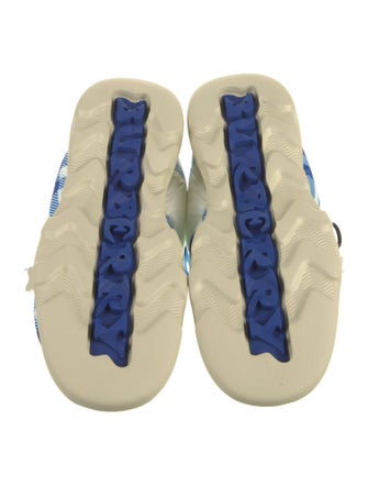 Burberry Nylon Plaid Print Hiking Boots