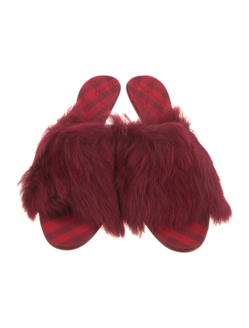 Burberry Faux Fur Slides