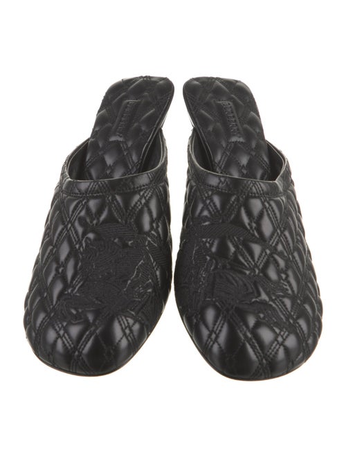 Burberry Leather Printed Mules