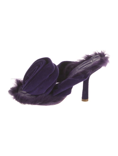 Burberry Velvet Slingback Sandals