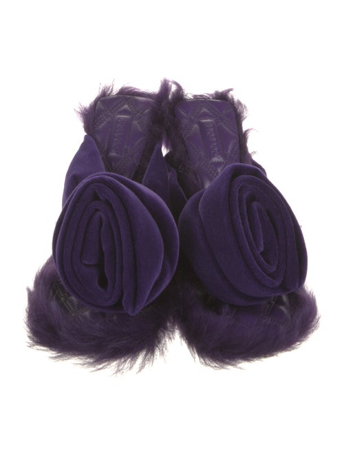 Burberry Velvet Slingback Sandals