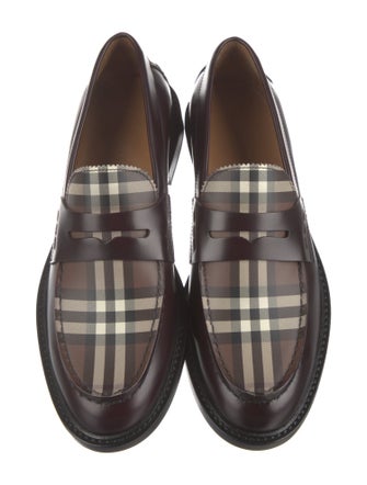 Burberry Leather Printed Loafers