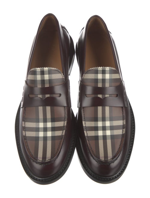 Burberry Leather Printed Loafers