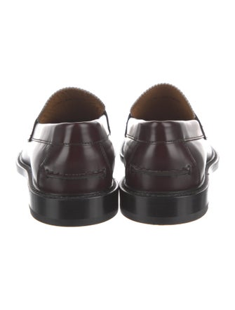 Burberry Leather Printed Loafers