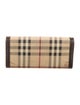 Burberry Haymarket Check Pattern Printed Continental Wallet