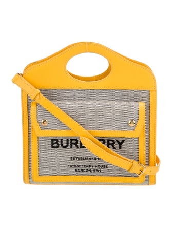 Burberry Canvas Top Handle Bag
