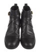 Burberry House Check Pattern Leather Chelsea Boots