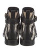 Burberry House Check Pattern Leather Chelsea Boots