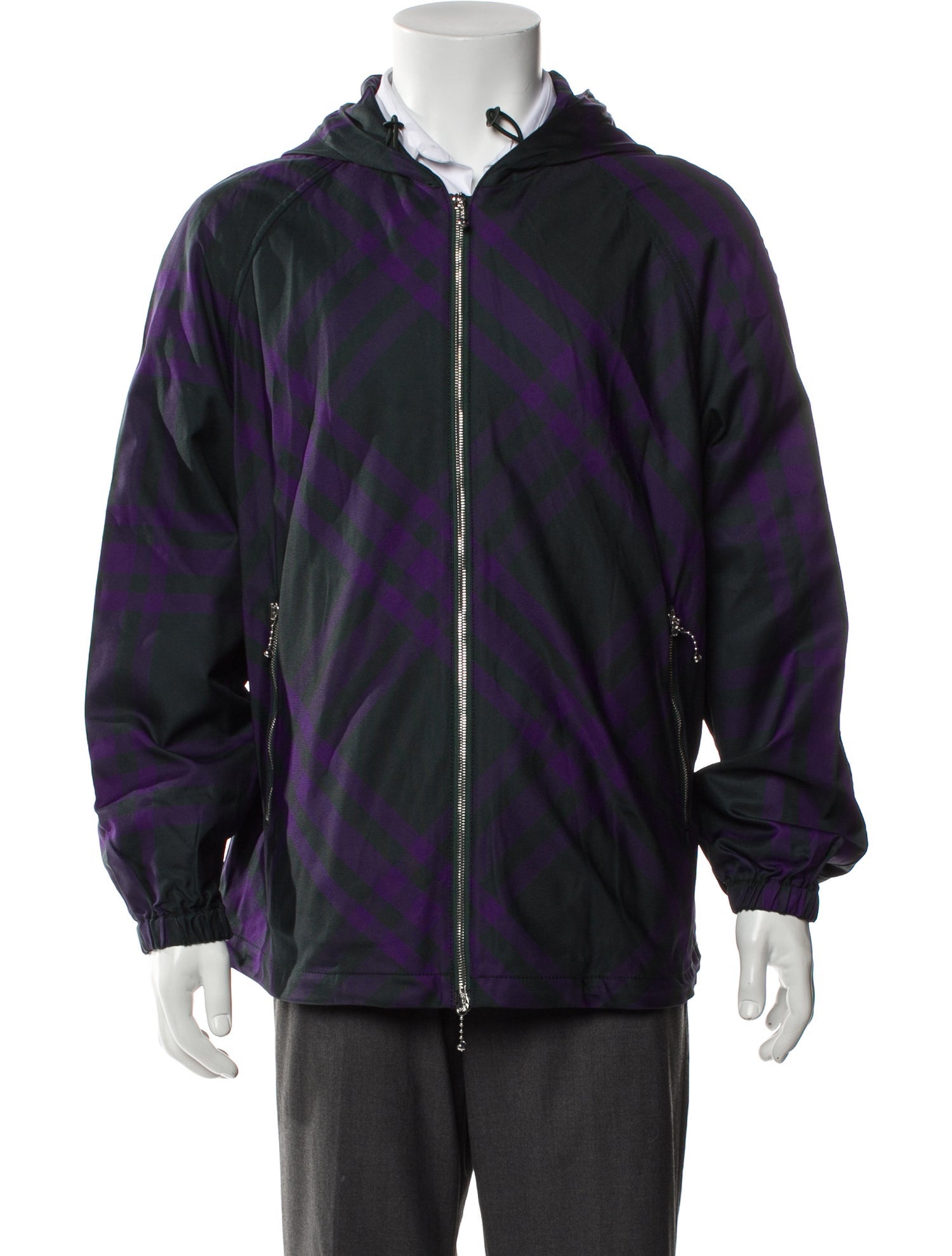 Burberry Plaid Print Jacket