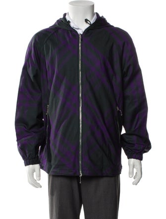 Burberry Plaid Print Jacket