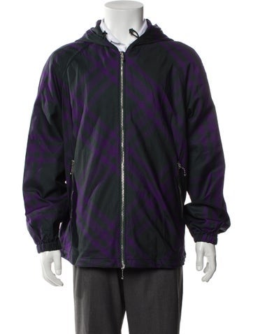 Burberry Outerwear Plaid Print Jacket S