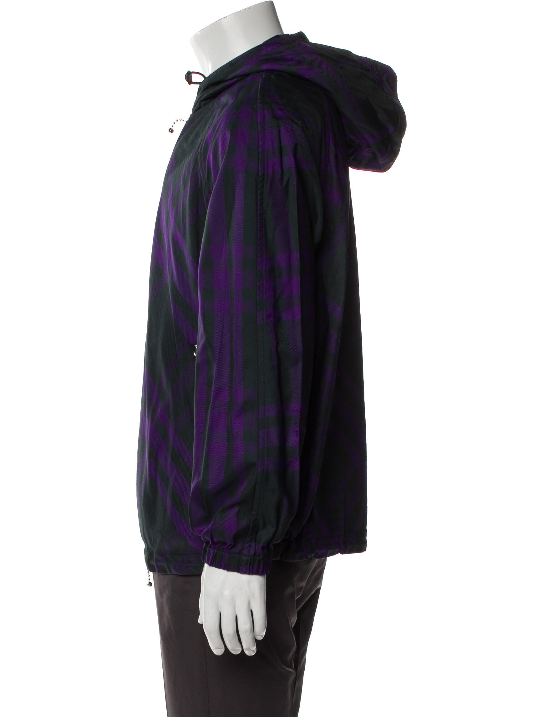 Burberry Plaid Print Windbreaker