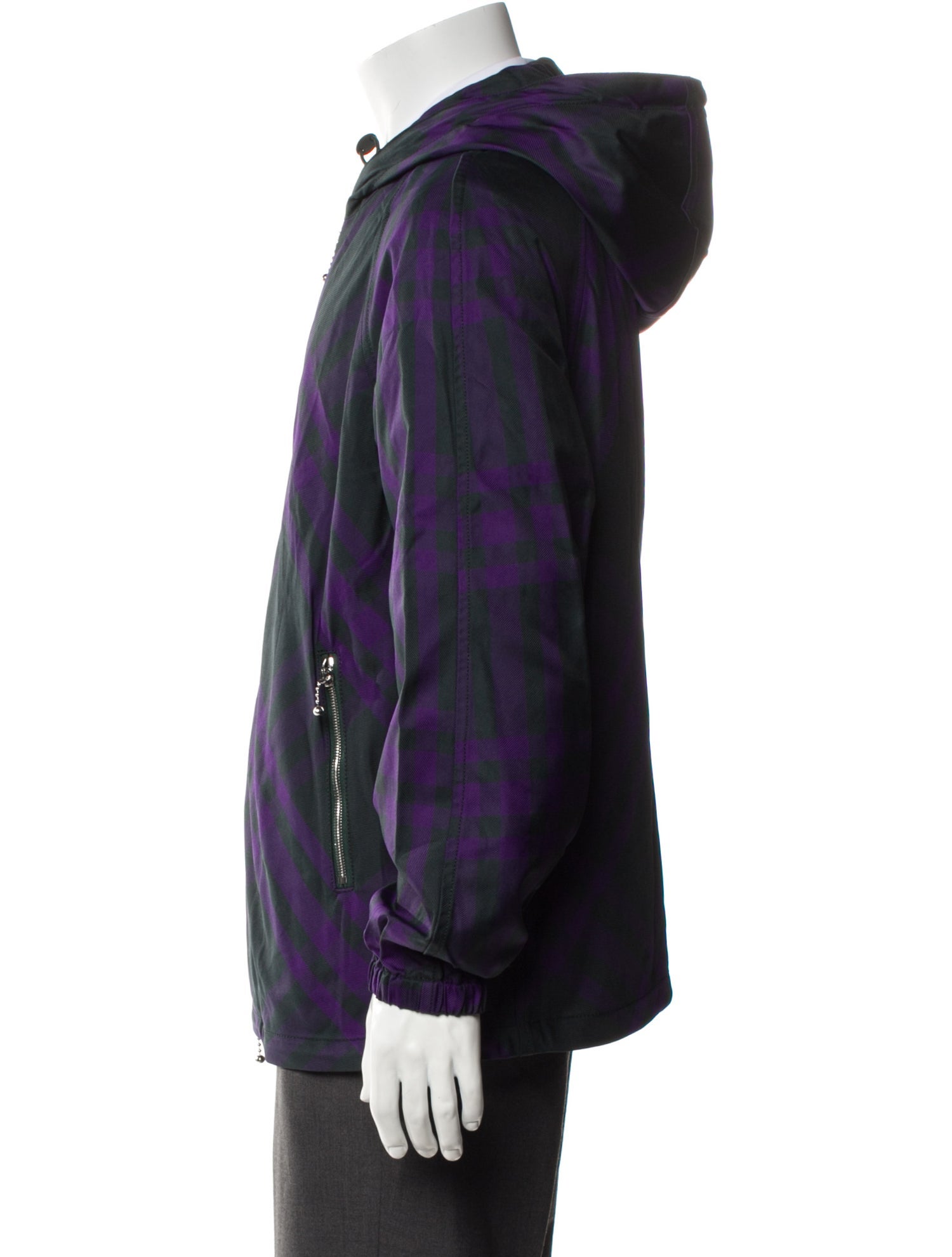 Burberry Plaid Print Windbreaker