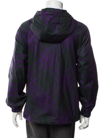 Burberry Plaid Print Windbreaker