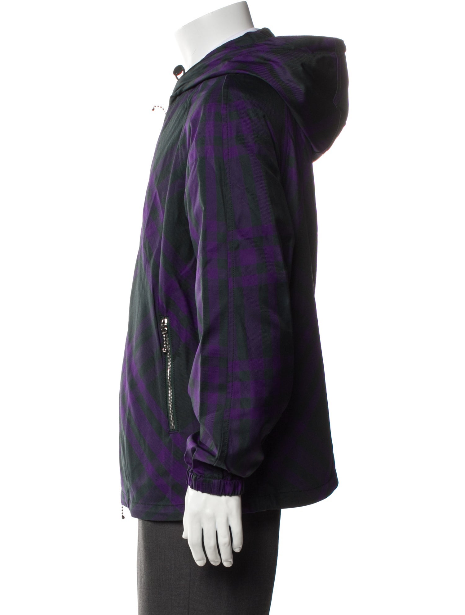 Burberry Plaid Print Windbreaker