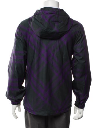 Burberry Plaid Print Windbreaker