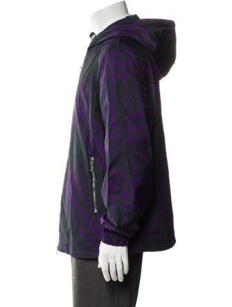 Burberry Plaid Print Windbreaker