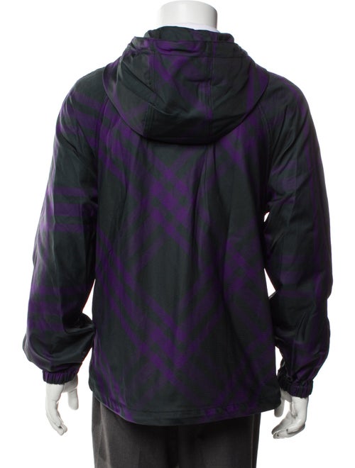 Burberry Plaid Print Windbreaker
