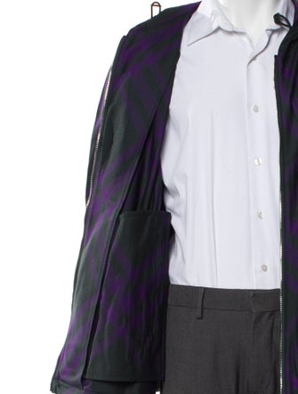 Burberry Plaid Print Windbreaker