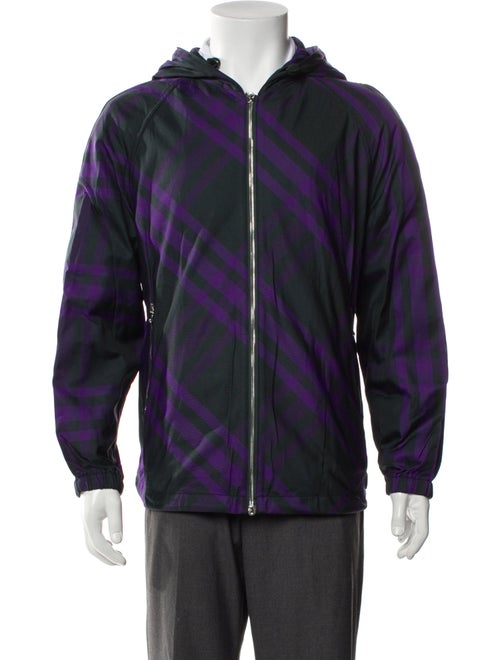 Burberry Plaid Print Windbreaker