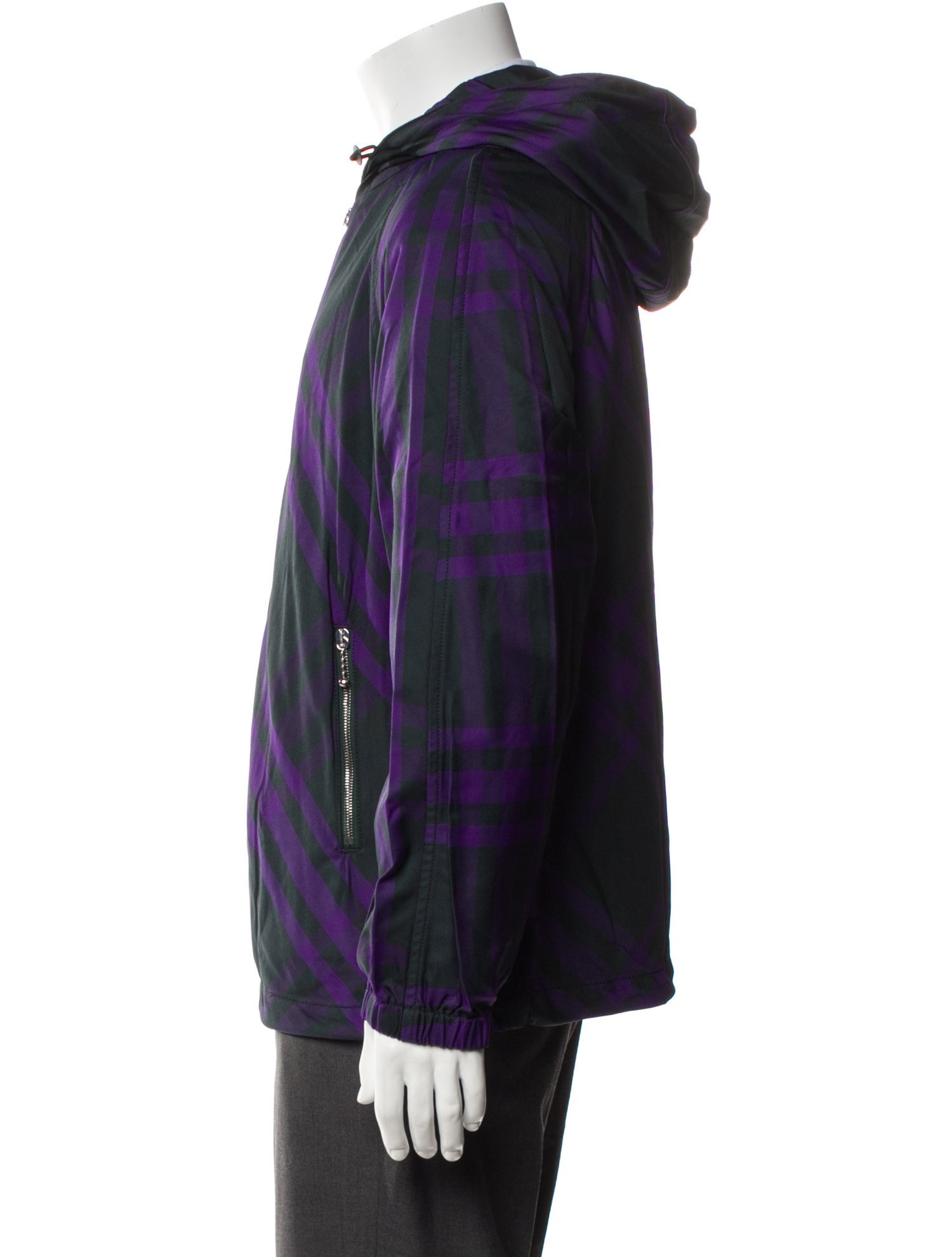 Burberry Plaid Print Windbreaker