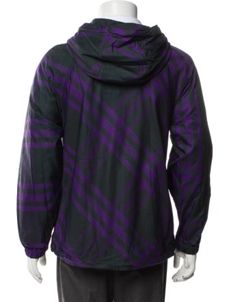Burberry Plaid Print Windbreaker
