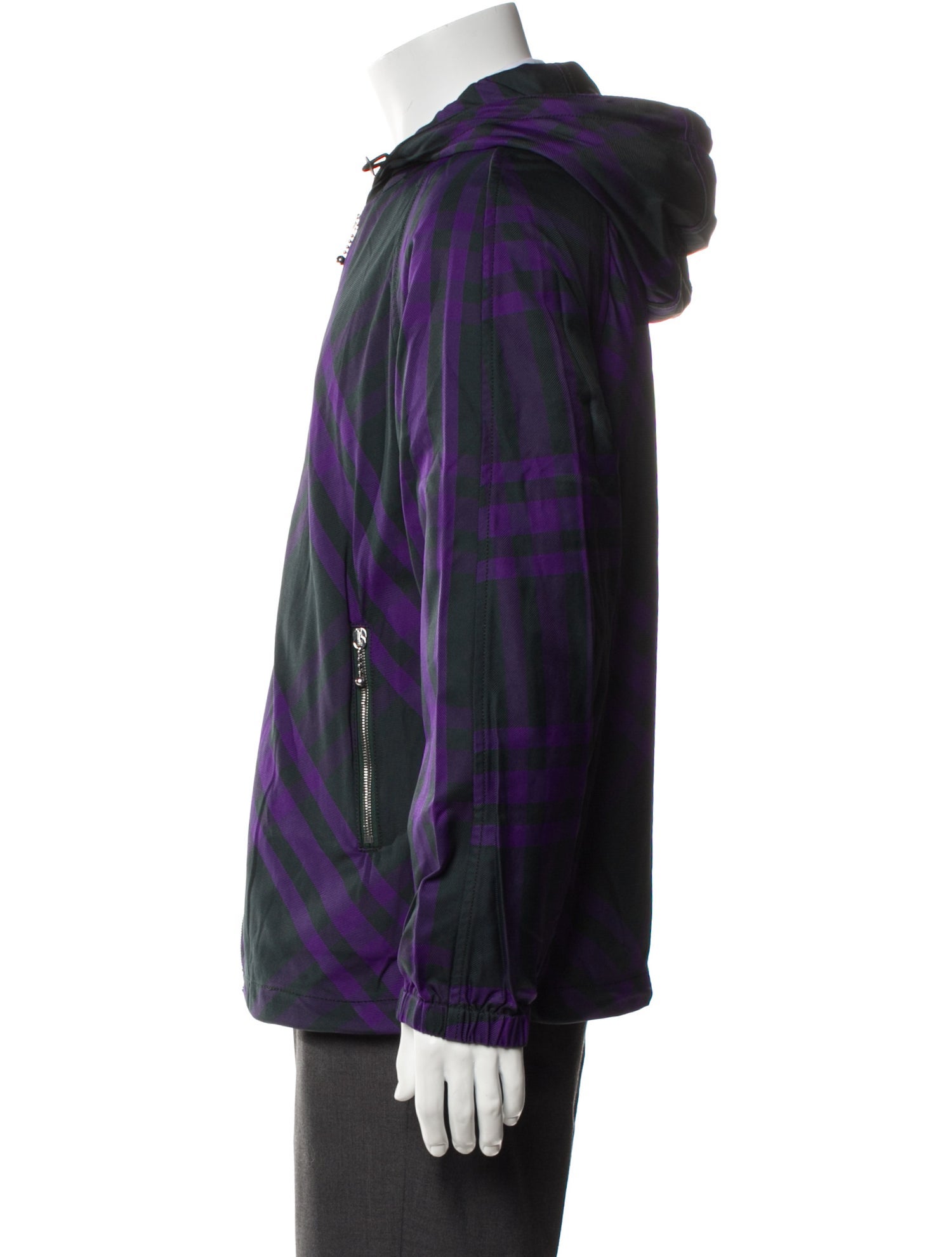 Burberry Plaid Print Windbreaker