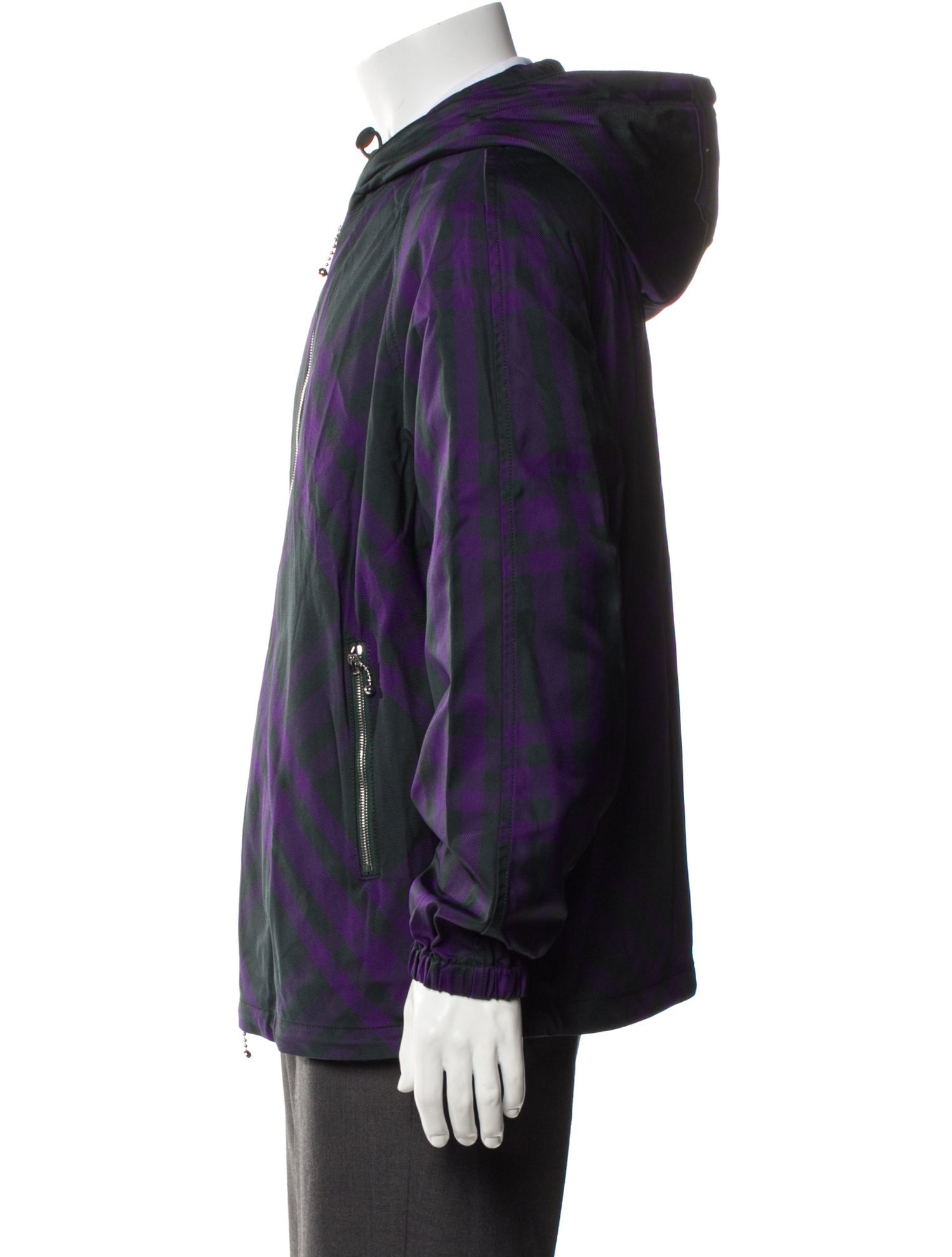 Burberry Plaid Print Windbreaker